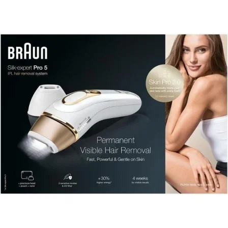 Braun Silk-expert Pro 5 PL5154 Depiladora Luz Pulsada IPL para Mujer, 400000 Disparos Braun Silk-expert Pro 5 PL5154 Depiladora Luz Pulsada IPL para Mujer, 400000 Disparos